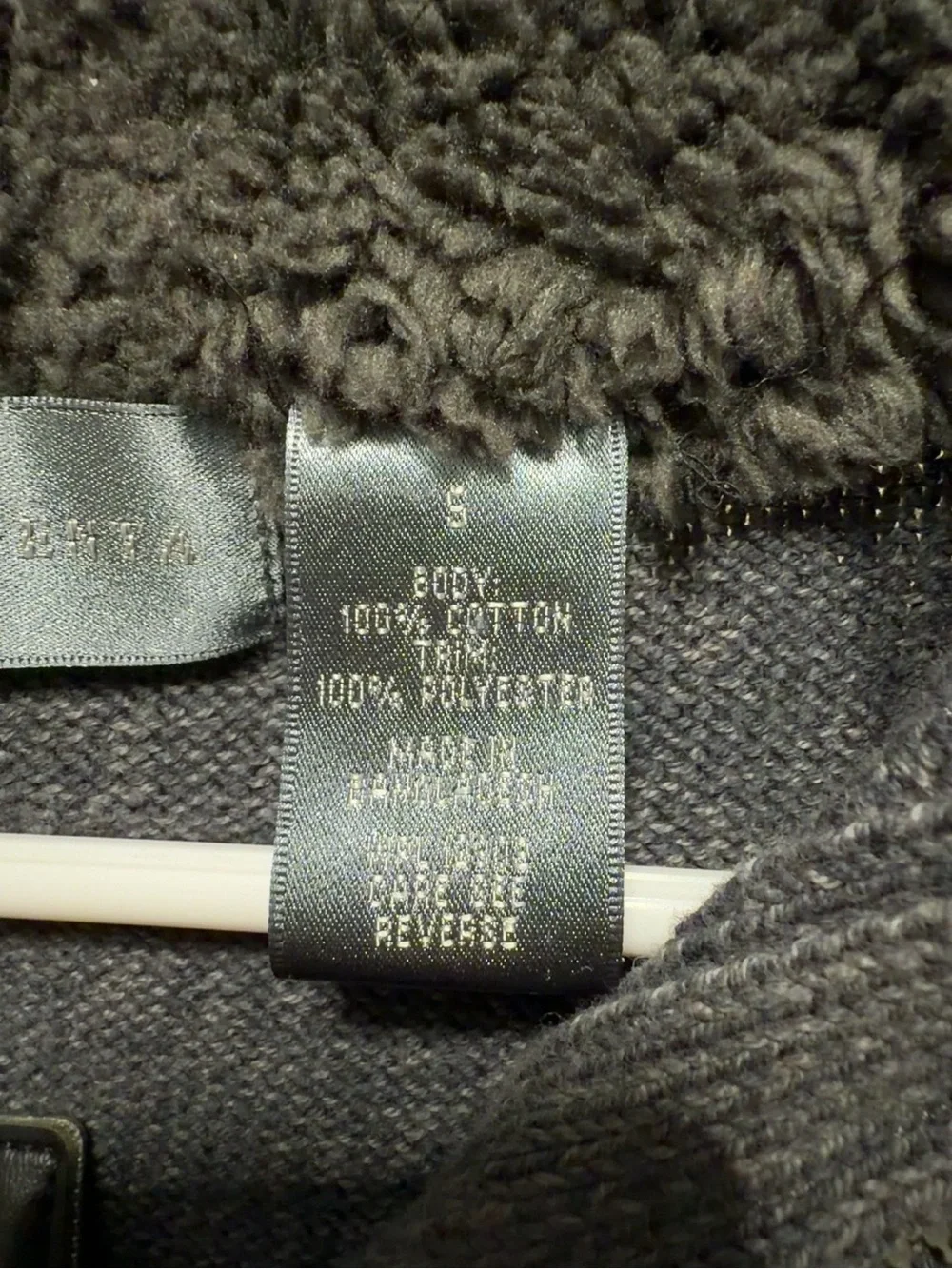 Oscar de la Renta Gray Quarter Zip Knit Sweater Sherpa Collar Men’s S